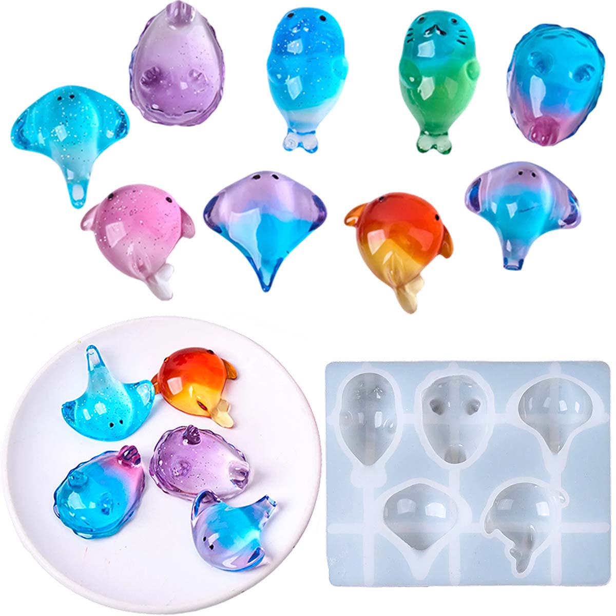 Resin Art Epoxy - 3D-форма из силикона «Манта» в стиле