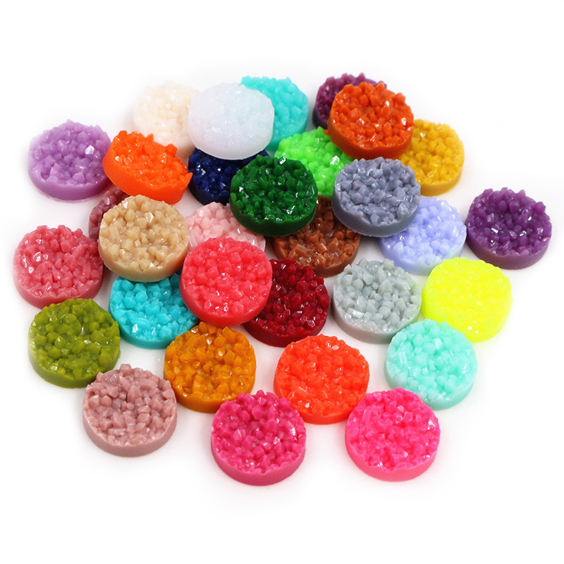 40 шт., смоляные кабошоны Druz – обзор и цена Resin Art Essentials