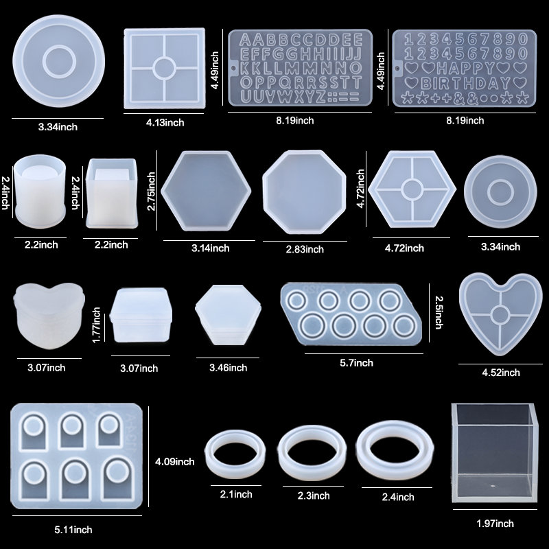 Набор силиконовых колец для из – обзор и цена Resin Art Earrings Kit